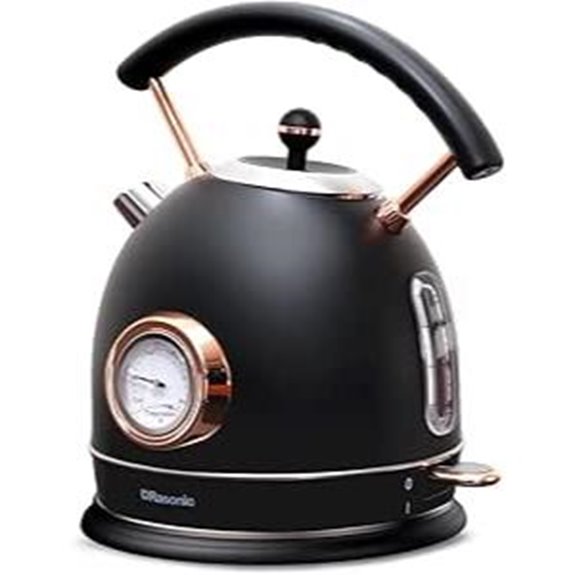 Rasonic 1.8L Electric Kettle – Matt Black/Rose Gold