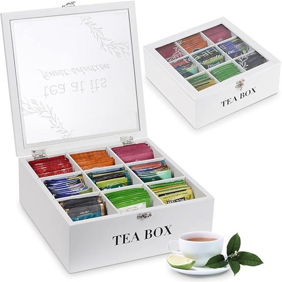 tea box with compartments