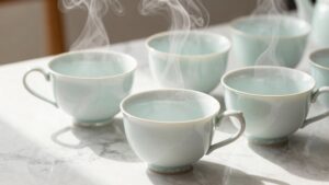 tea cups with infusers