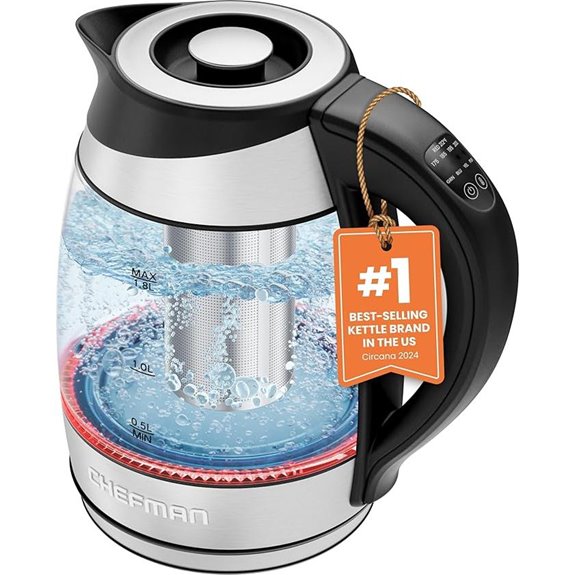 Chefman Electric Kettle with Temperature Control and Timer