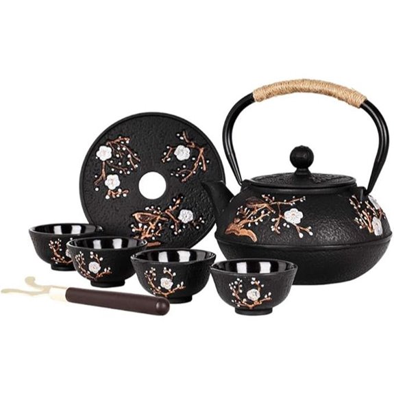 Japanese Teapot Set with Infuser and Cups (Tetsubin)