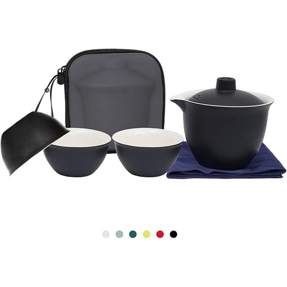 Porcelain Gongfu Kungfu Teapot & Cup Travel Tea Set