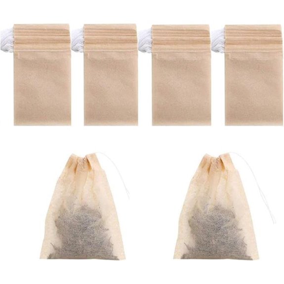 unbleached disposable tea bags