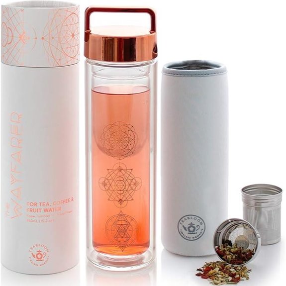 Teabloom All-Purpose Beverage Tumbler with Infuser Basket