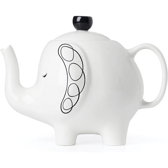 whimsical elephant shaped teapot