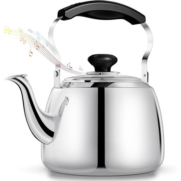 Stainless Steel Whistling Tea Kettle 2L