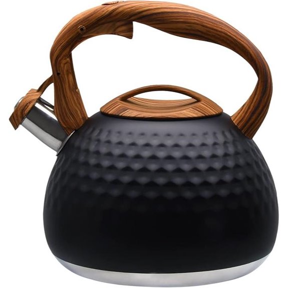 GGC Tea Kettle with Wood Pattern Handle