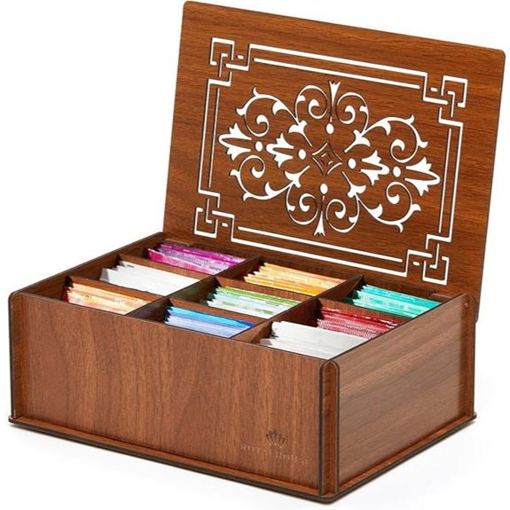 wooden tea storage box