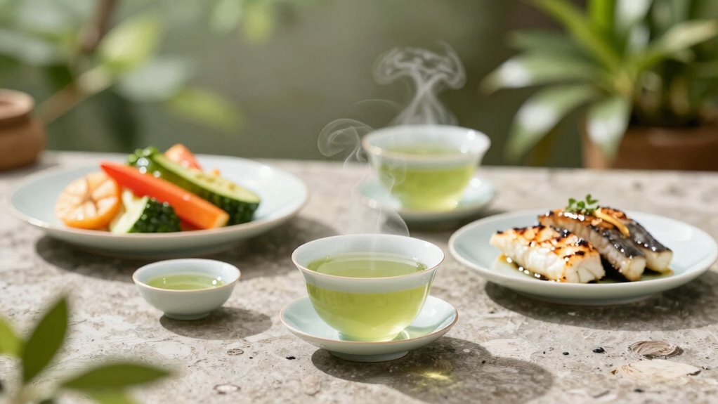 green tea enhances grilled dishes