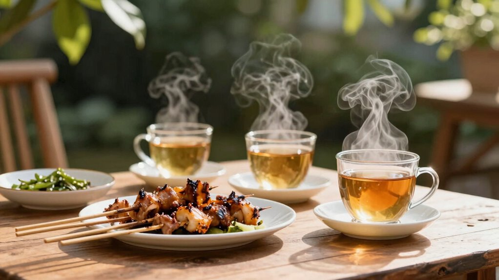 tea enhances grilled flavors